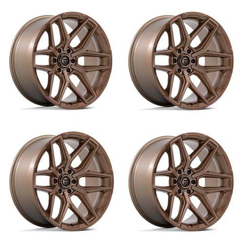 Set 4 20" Fuel 1PC Flux Platinum Bronze 20x10 Wheels 8x180 -18mm For Chevy GMC