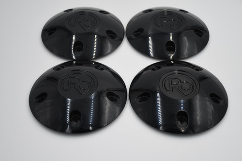 Set 4 5 Lug Black Ro Center Cap fits Player Cabo Limited Helo Niche Wheels