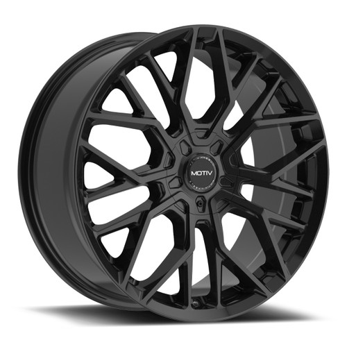 Set 4 20" Motiv 441B Zenith Gloss Black 20x8.5 Wheels 5x112 5x4.5 Rims 40mm