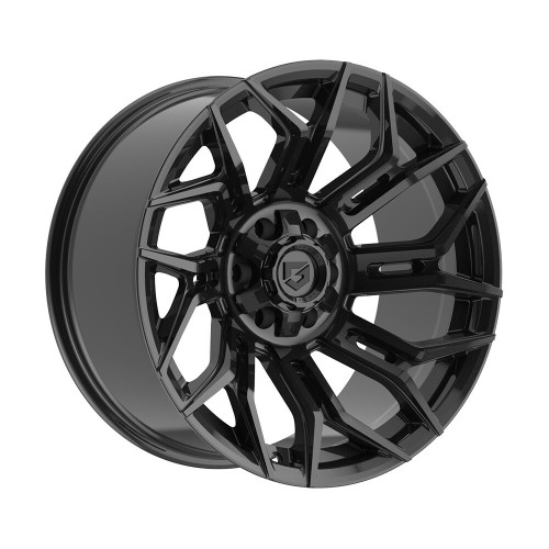 Set 4 20" Gear Off Road 776B Flair 20x9 6x135 6x5.5 0mm Wheels Gloss Black Rims