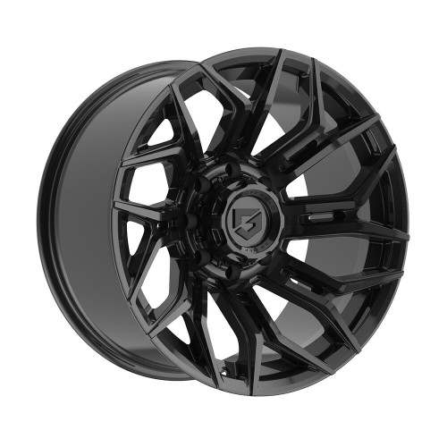 Set 4 20" Gear Off Road 776B Flair  20x10 8x180 -19mm Gloss Black Lifted Wheels