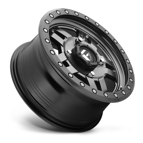 15" Fuel UTV D558 Anza 15x7 4x156 Matte Gunmetal Black Bead Ring Wheel 38mm Rim