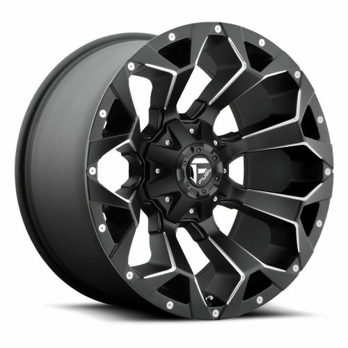 22" Fuel 1PC D546 Assault 22x9.5 6x135 6x5.5 Matte Black Milled Wheel 20mm Rim