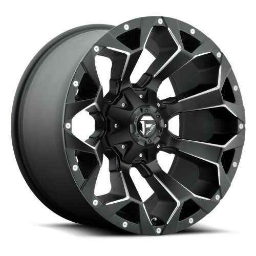 22" Fuel 1PC D546 Assault 22x12 5x5.5 5x150 Matte Black Milled Wheel -44mm Rim