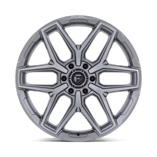 22" Fuel Flux 22x12 8x6.5 -44mm Platinum Wheel Lifted For Chevy GMC Ram Ford Rim