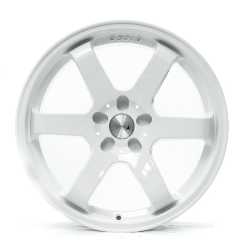 18" Axe Wheels ZX6 White 18x8.5 Wheel 5x120 40mm Rim