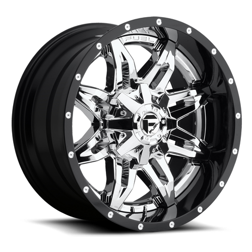 Fuel 2PC D266 Lethal 20x10 6x135 6x5.5 Chrome Plated Black Wheel 20" -19mm