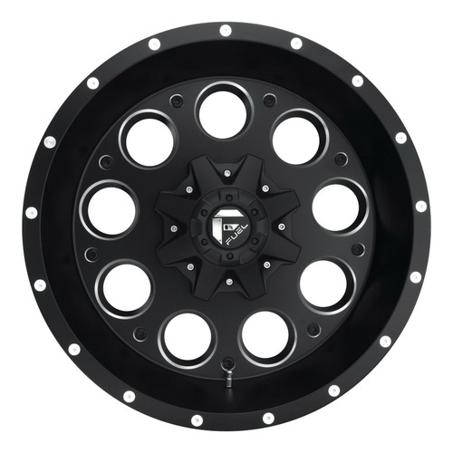 Fuel 1PC D525 Revolver 16x8 6x5.5 Matte Black Milled Wheel 16" 1mm Rim