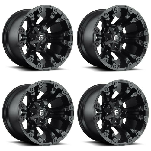 Set 4 Fuel D560 Vapor 17x9 6x5.5 Matte Black Wheels 17" 20mm Rims