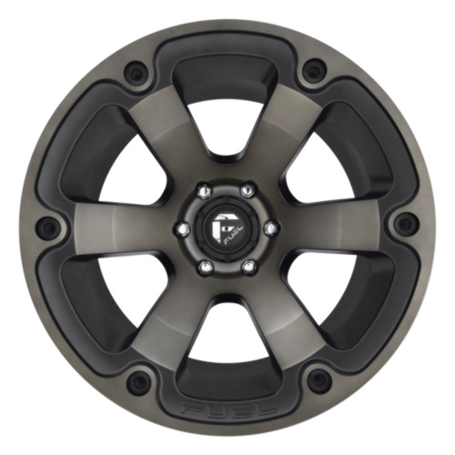 18" Fuel D564 Beast 18x9 8x180 Black Double Dark Tint Wheel 1mm For Chevy GMC