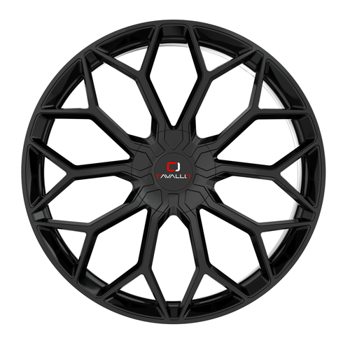 22" Cavallo CLV-44 Gloss Black Wheel 22x9.5 5x115 5x120 15mm Rim