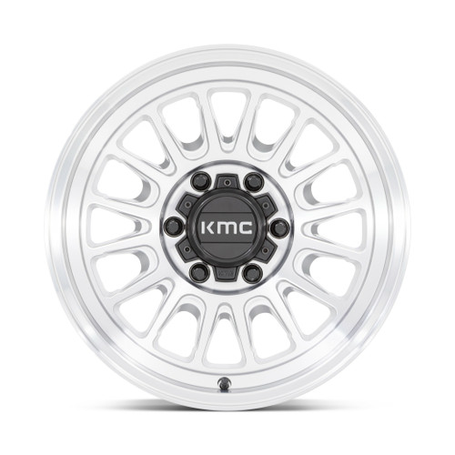 KMC KM724 Impact Ol 17x8.5 5x5.0 Silver Machined Wheel 17" 0mm Rim