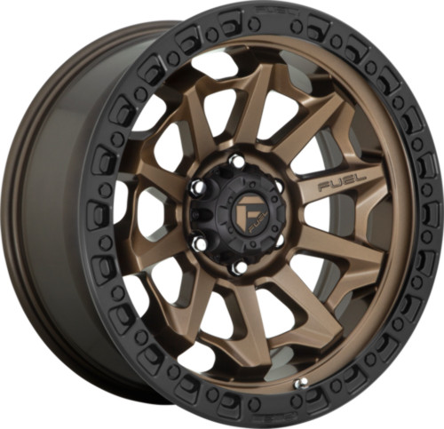 18" Fuel 1PC D696 Covert 18x9 8x170 -12mm Wheel Matte Bronze Black Bead Ring Rim