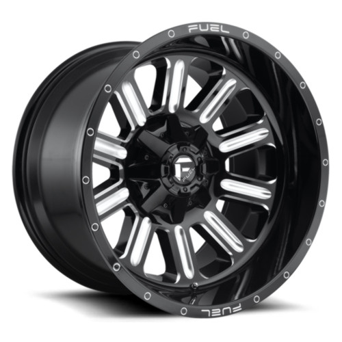 15" Fuel D620 Hardline 15x8 5x5.5 -188mm Gloss Black Milled Wheel Truck Rim