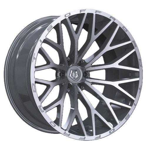 Set 4 20" TIS 566BSM Gloss Silver w/ Brushed Face 20x9 Wheels 6x5.5 Rims 18mm