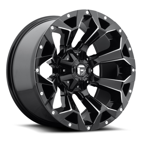 20" Fuel 1PC D576 Assault 20x9 Gloss Black Milled 5x5.5 5x150 Wheel 1mm Rim