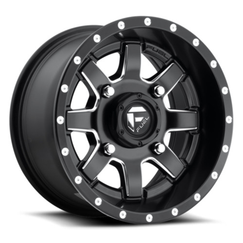 Fuel UTV D538 Maverick 22x7 4x156 Matte Black Milled Wheel 22" 13mm Rim