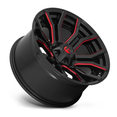 Fuel 1PC D712 Rage 20x10 8x180 Gloss Black Red Tinted Clear Wheel 20" -18mm Rim