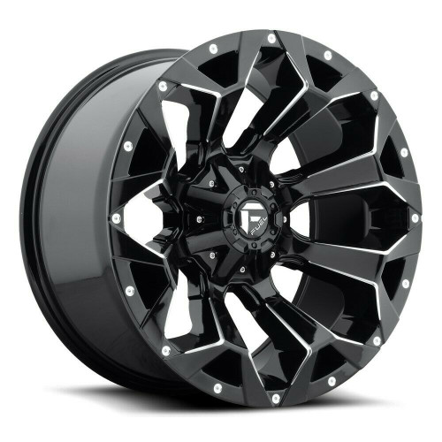 20" Fuel 1PC D576 Assault 20x9 8x170 Gloss Black Milled Wheel 1mm For Ford Rim