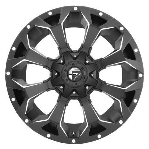 22" Fuel D546 Assault 22x10 8x180 Matte Black Milled Wheel -18mm For Chevy GMC