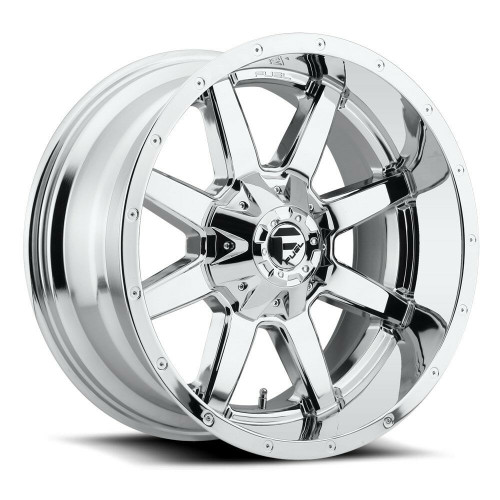 Fuel 1PC D536 Maverick 22x12 8x6.5 Chrome Plated Wheel 22" -44mm Rim