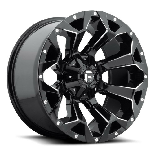 20" Fuel D576 Assault 20x9 5x5.5 5x150 Black Milled Wheel 20mm Truck Suv Rim