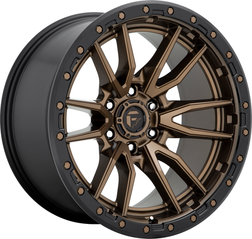 Fuel 1PC D681 Rebel 20x10 6x5.5 Matte Bronze Black Bead Ring Wheel 20" -18mm Rim