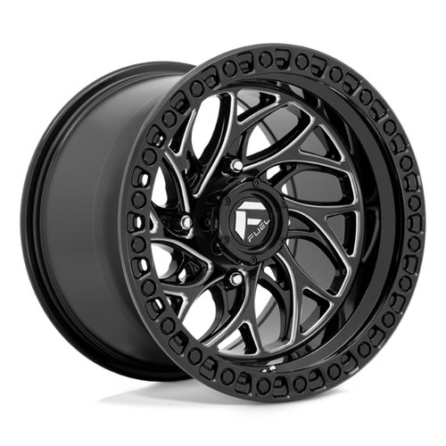 Fuel UTV D741 Runner 15x10 4x137 Gloss Black Milled Wheel 15" 0mm Rim