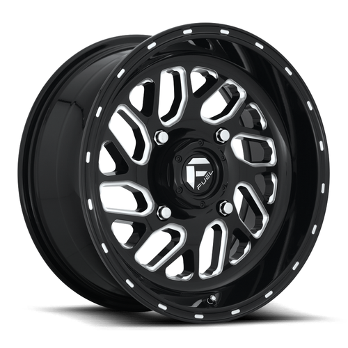 Fuel UTV D581 Triton 16x7 4x156 Gloss Black Milled Wheel 16" 13mm Rim