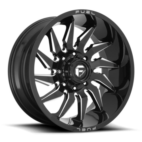 Fuel 1PC D744 Saber 20x9 5x150 Gloss Black Milled Wheel 20" 1mm Rim