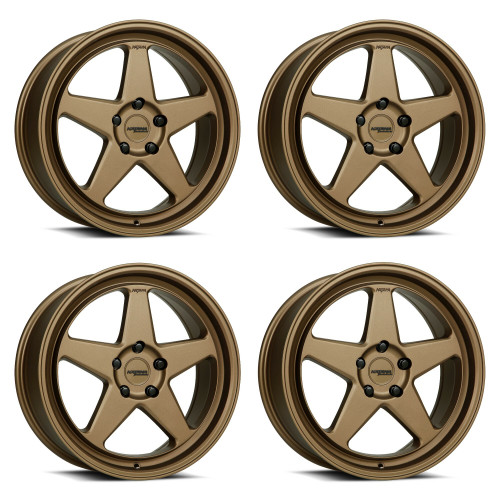 Set 4 18" Katana Wheels KR03 18x8 5x100 40mm Matte Bronze Racing Rims