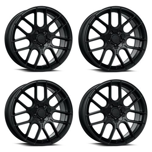 Set 4 18" Katana Wheels KR04 18x8 5x100 5x4.5 40mm Matte Black Racing Rims