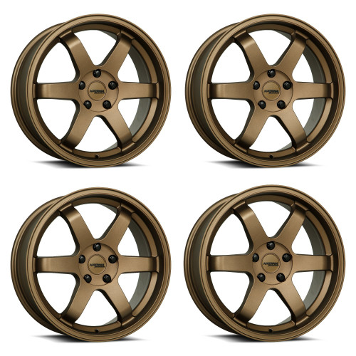 Set 4 18" Katana Wheels KR08 18x8 5x4.5 40mm Matte Bronze Racing Rims