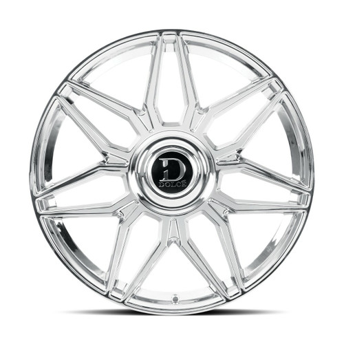 24" Dolce Luxury Verona 24x10 6x135 6x5.5 25mm Chrome with Floating Cap Wheels