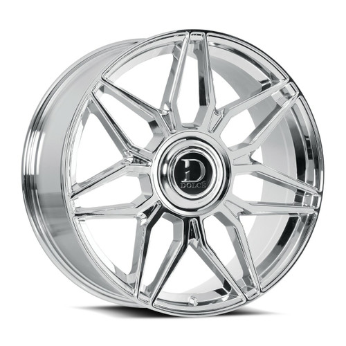 Set 4 24" Dolce Luxury Verona 24x10 6x135 6x5.5 35mm Chrome Floating Cap Wheels