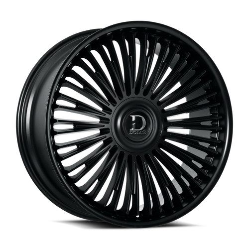 Set 4 24" Dolce Razzo Glossy Black 24x10 Wheels 6x135 6x5.5 35mm Floating Caps