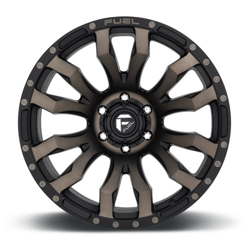 20" Fuel D674 Blitz 20x10 8x170 -18mm Matte Black Double Dark Tint Offroad Wheel Lifted Truck Rim