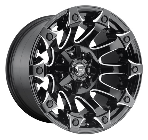 Fuel  D578 Battle Axe 20x12 5x4.5 5x5 Gloss Black Milled Wheel 20" -44mm Rim