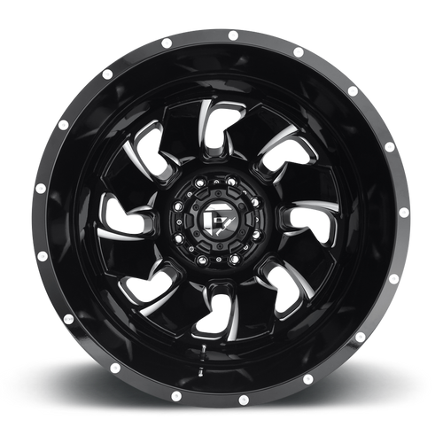 20" Fuel D574 Cleaver 20x8.25 8x200 -202mm Gloss Black Milled Wheel Rear Rim