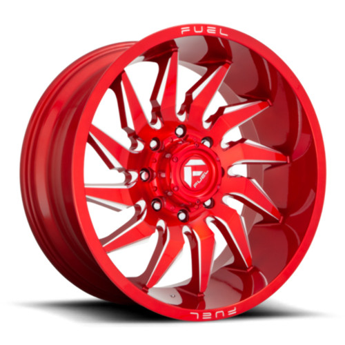 Fuel 1PC D745 Saber 22x12 8x6.5 Candy Red Milled Wheel 22" -44mm Rim
