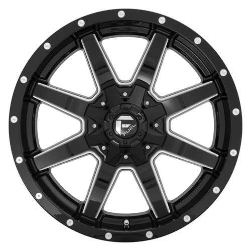 Fuel 1PC D538 Maverick 18x9 8x6.5 Matte Black Milled Wheel 18" -12mm Rim
