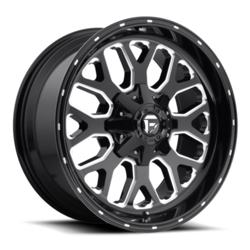 Fuel 1PC D588 Titan 20x9 6x135 6x5.5 Gloss Black Milled Wheel 20" 1mm Rim