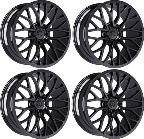 Set 4 22" TIS 566B Gloss Black 22x12 Wheels 6x135 -44mm For Ford Lincoln Rims
