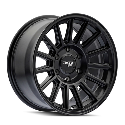 17" Dirty Life Journey Satin Black 17x8.5 Wheel 6x135 0mm For Ford Lincoln Rim