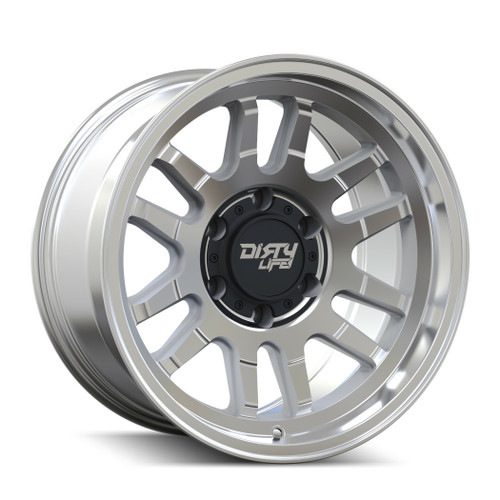 17" Dirty Life Canyon Machined 17x9 Wheel 6x5.5 -12mm For Chevy GMC Ram Rim