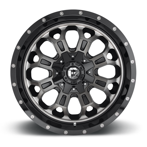 18" Fuel D561 Crush 18x9 8x6.5 20mm Wheel Gloss Machined Double Dark Tint Rim