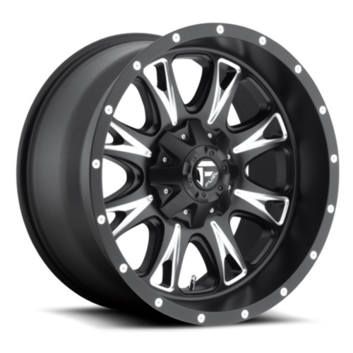 Fuel 1PC D513 Throttle 20x10 6x135 6x5.5 Matte Black Milled Wheel 20" -24mm Rim