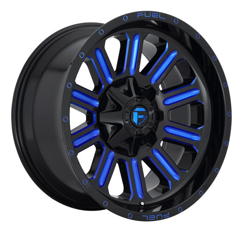 Fuel  D646 Hardline 18x9 6x135 6x5.5 Black Blue Tinted Clear Wheel 18" -12mm