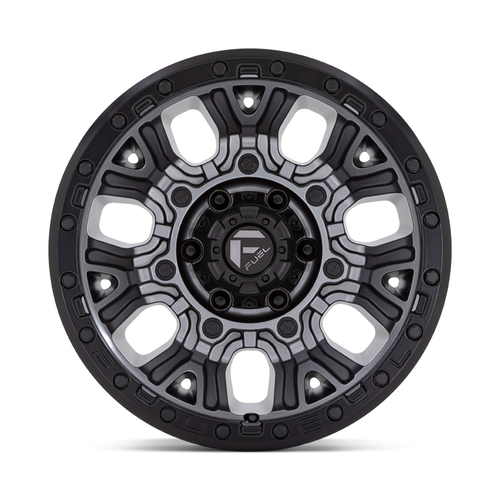Fuel  D825 Traction 20x9 8x180 Matte Gunmetal Black Ring 20" 1mm For Chevy GMC