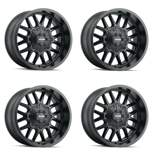 Set 4 18" Mayhem Cogent Matte Black 18x9 Wheels 8x170 0mm For Ford Truck Rims